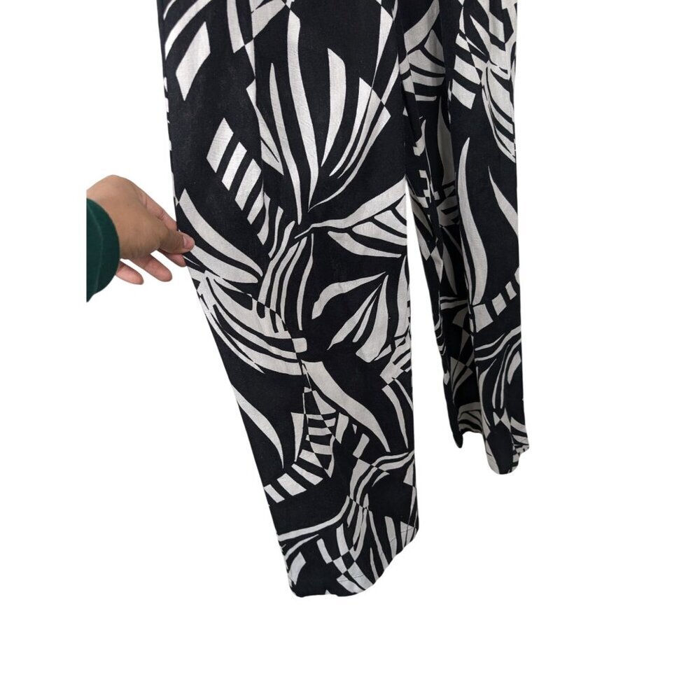 TAHARI Linen Blend Belted Jumpsuit Comfort Relaxed Leisure 4 NEW - Picture 6 of 13